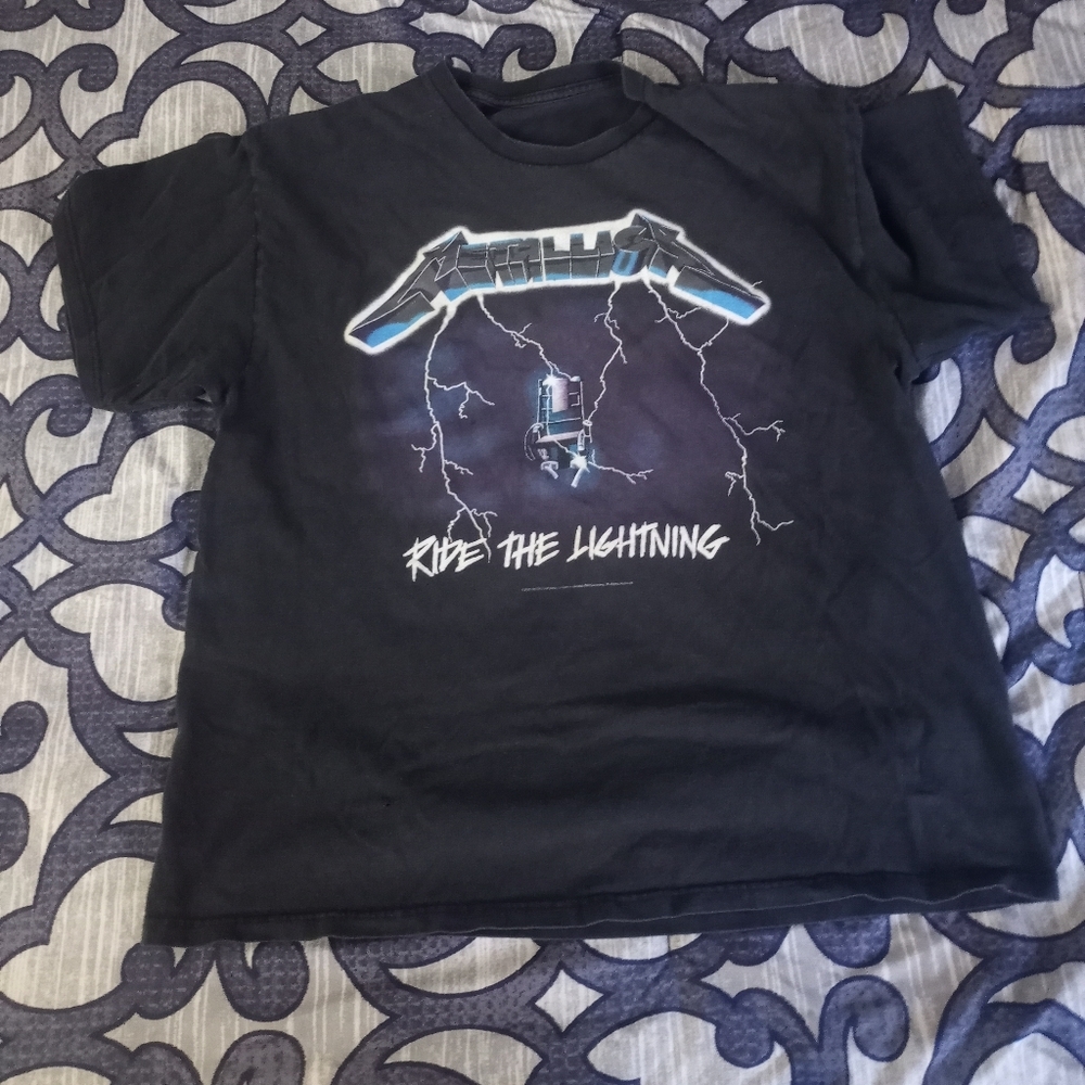 METALLICA Y2K 2007 RIDE THE LIGHTENING mens Tshirt